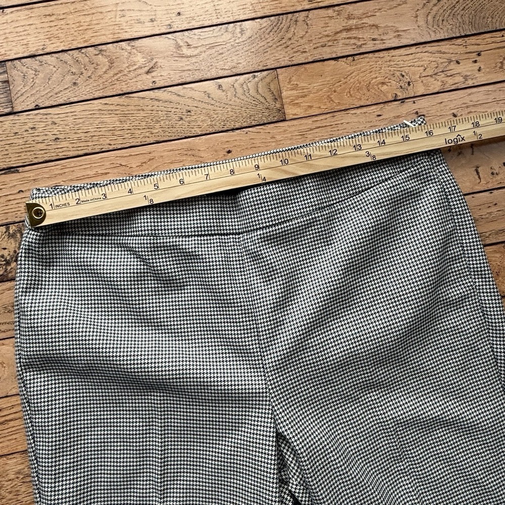 Talbots Women's Pants Size 10 Chatham Button Ankles Green Houndstooth - Picture 8 of 10